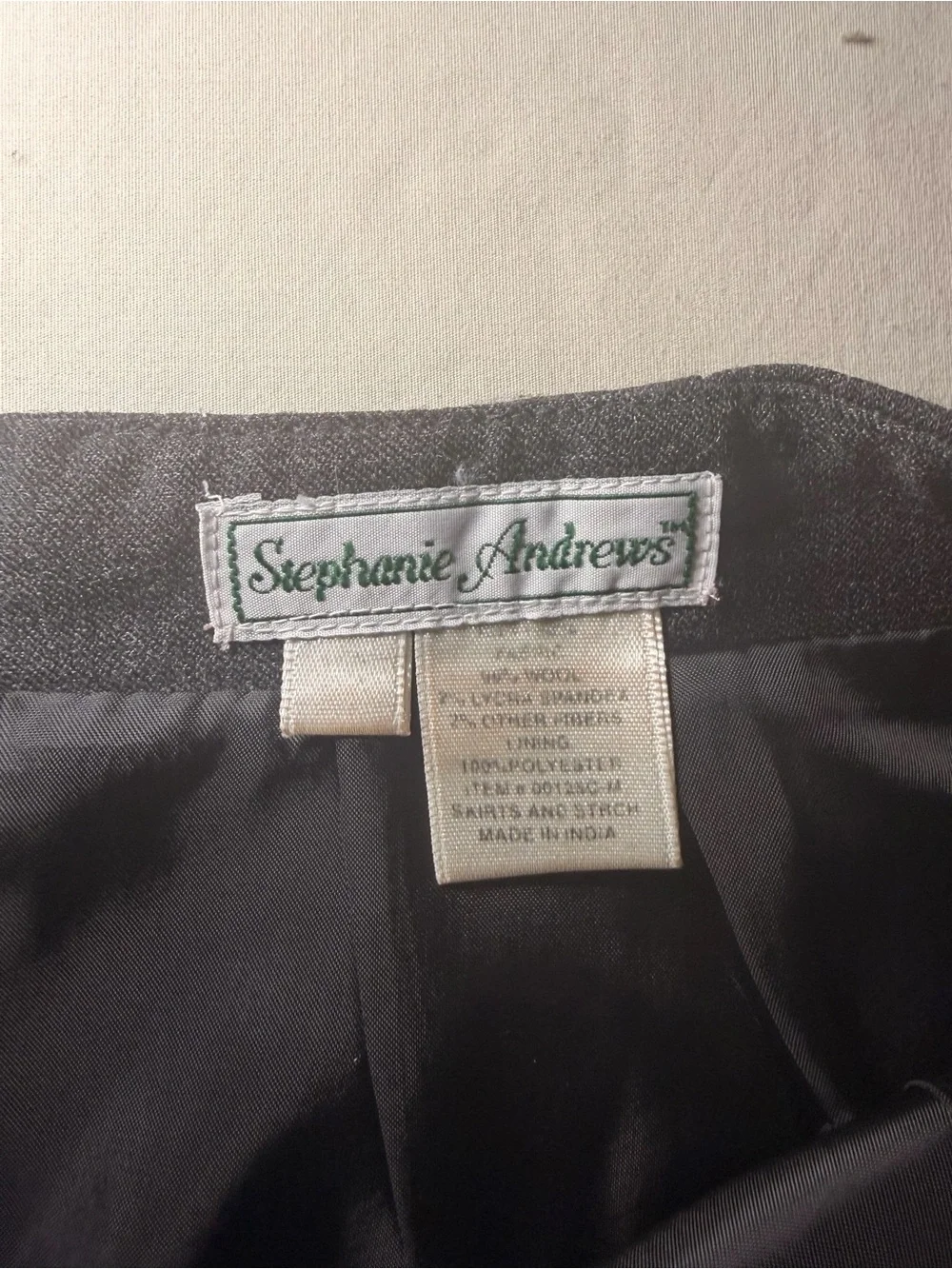 Stephanie Andrews L Blue Pencil Skirt Knee Length Lined Career Office Business